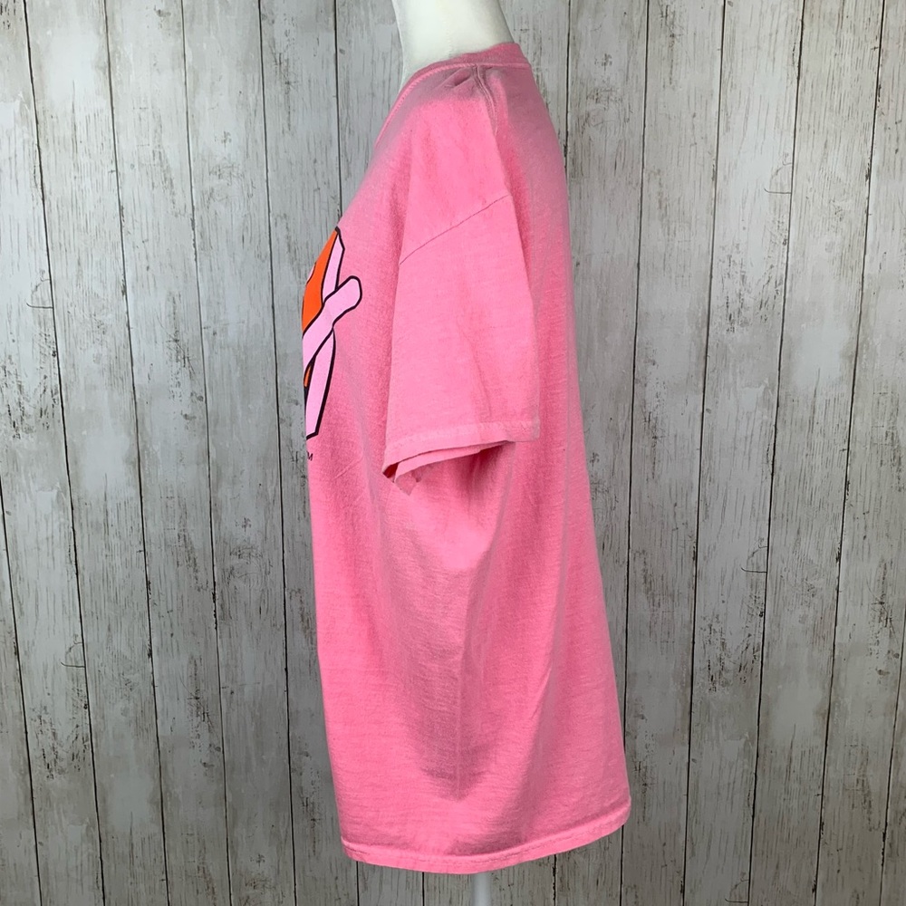 🔥MTV🔥Music Television Retro Vintage Wash Logo 80’s Tee Pink NWT - Picture 2 of 3